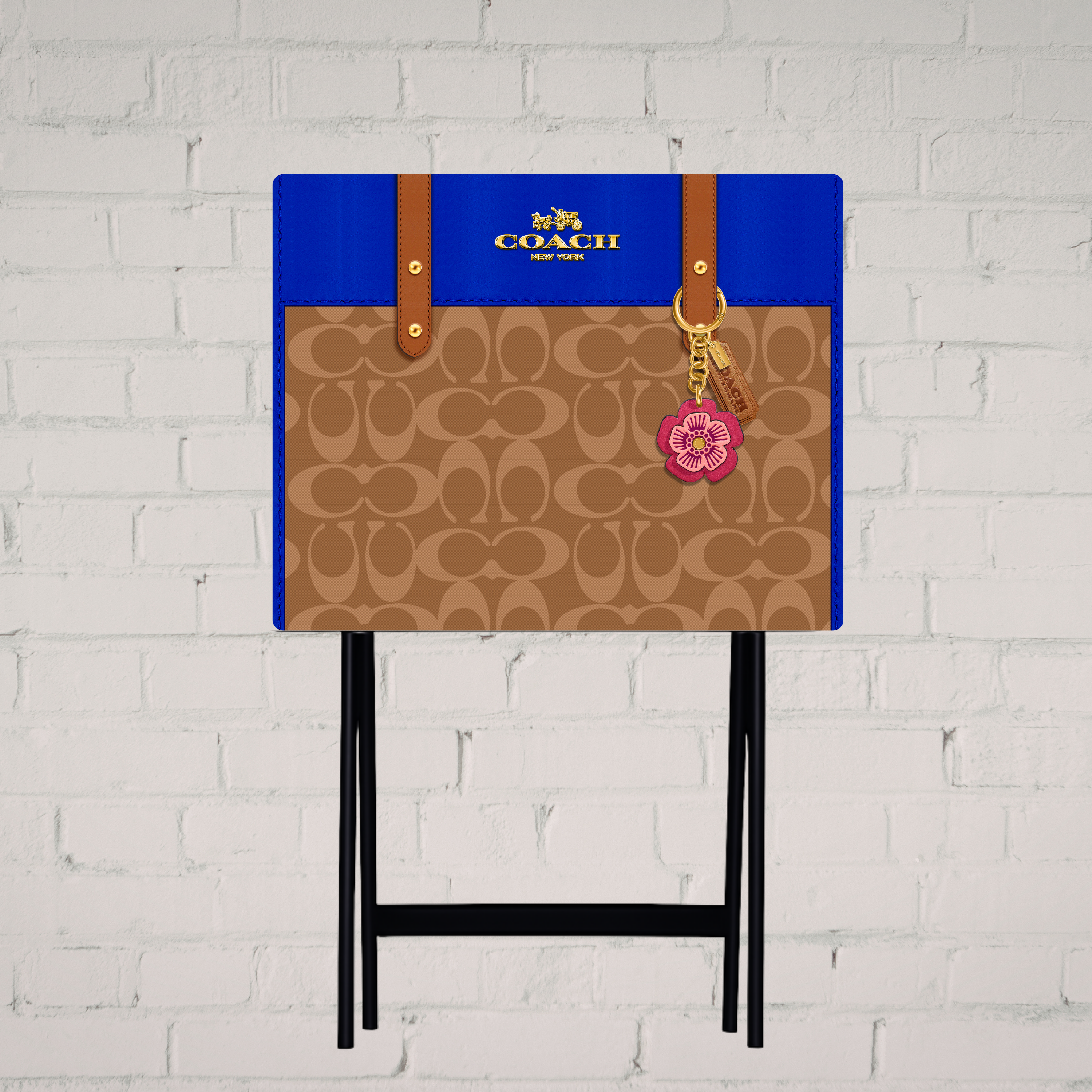 Custom TV Tray Table — Ladies Designer Purse Graphics