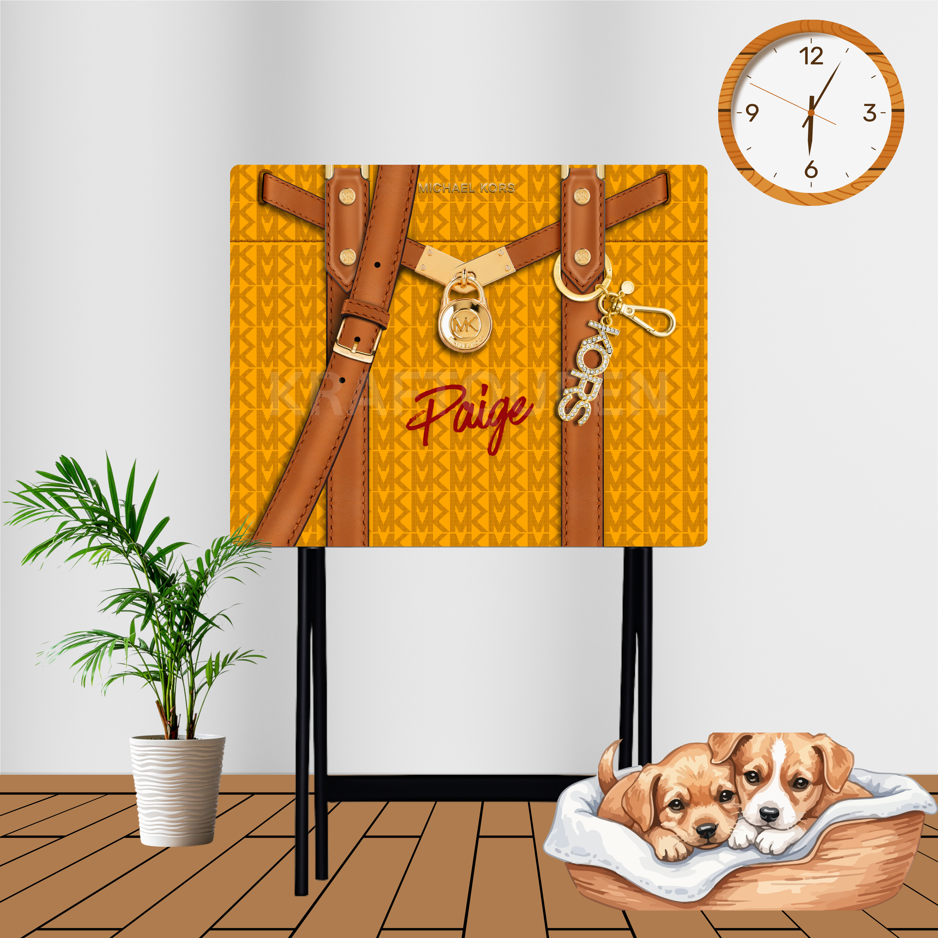 Custom TV Tray Table — Ladies Designer Purse Graphics