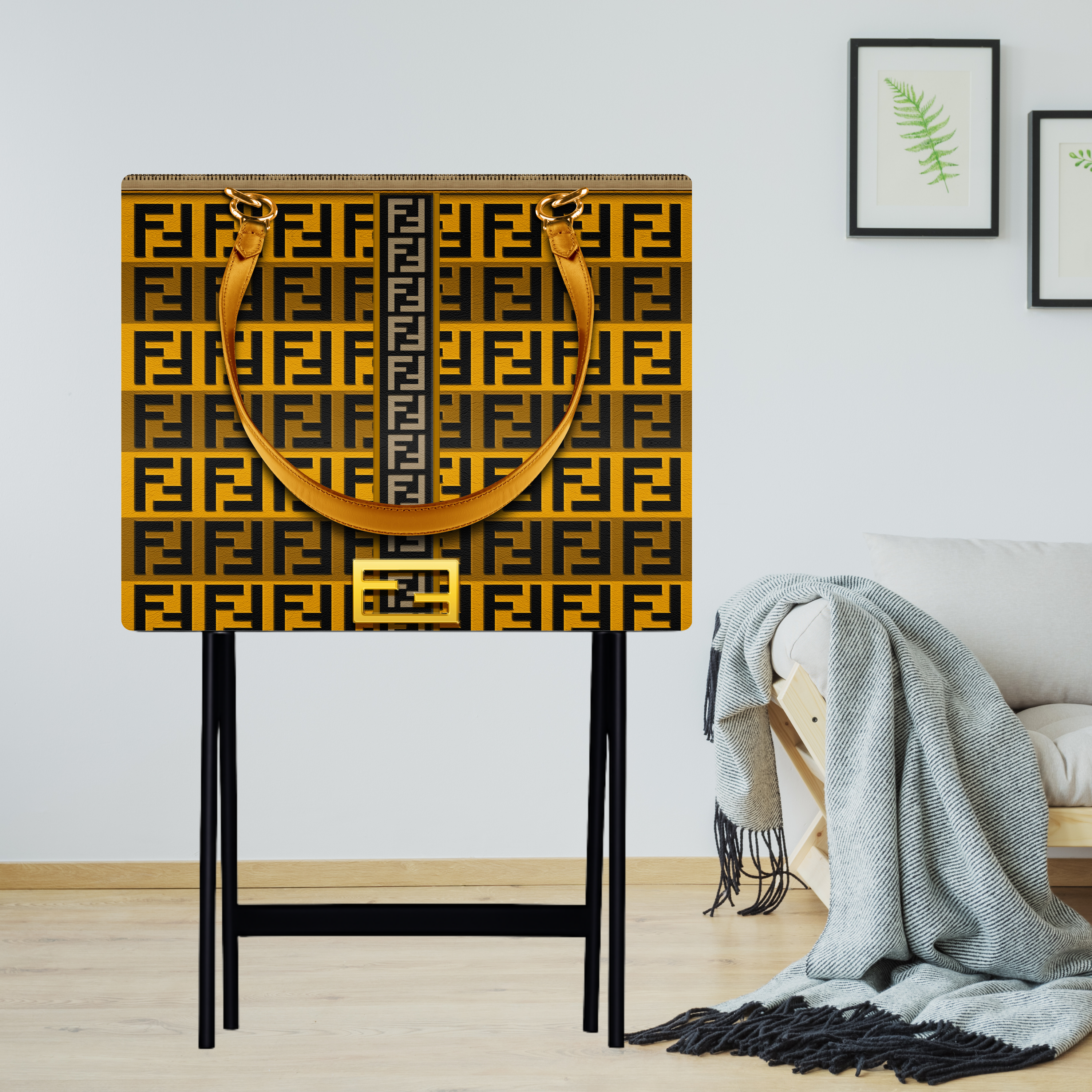Custom TV Tray Table — Ladies Designer Purse Graphics