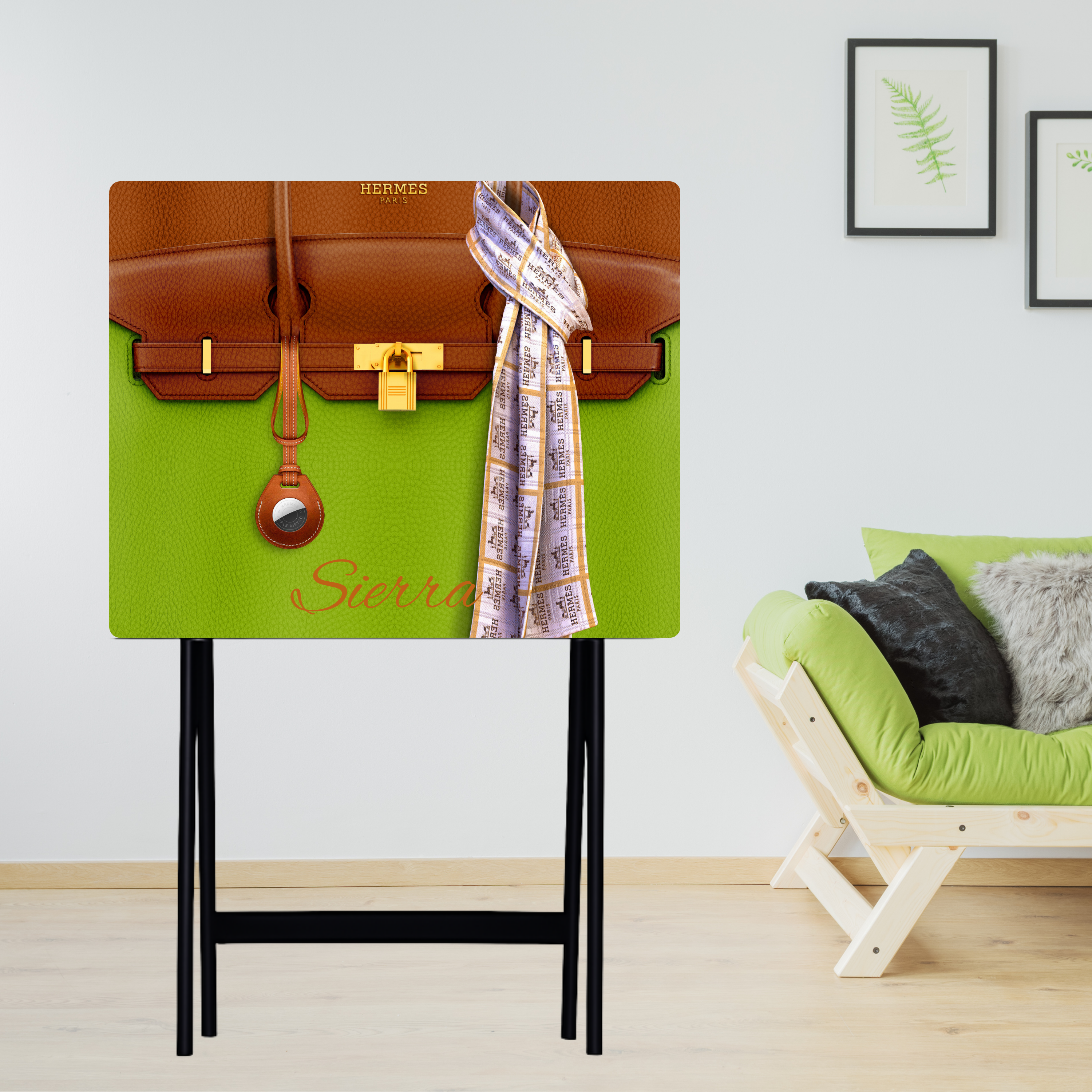 Custom TV Tray Table — Ladies Designer Purse Graphics